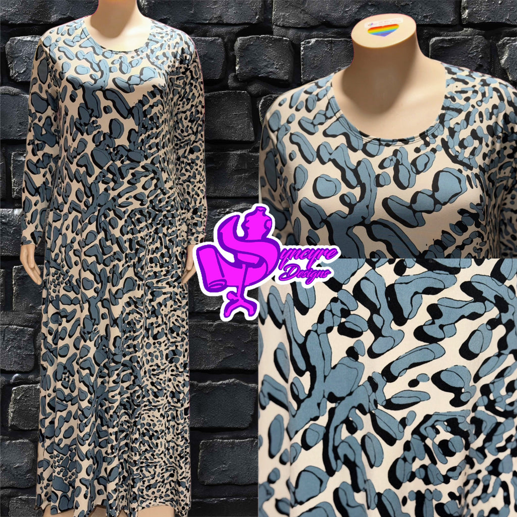 Blue Leopard Print