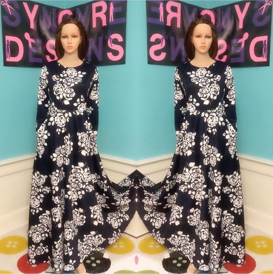 Navy Flowers